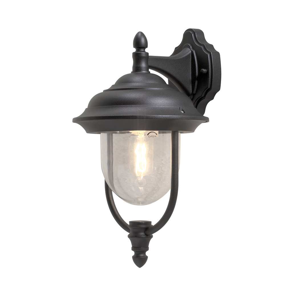 Parma Noir lampe d’extérieur De Konstsmide - La lampe est fabriquée à partir de matériaux durables et peut résister à toutes les conditions météorologiques, ce qui en fait un investissement à long terme dans votre maison.