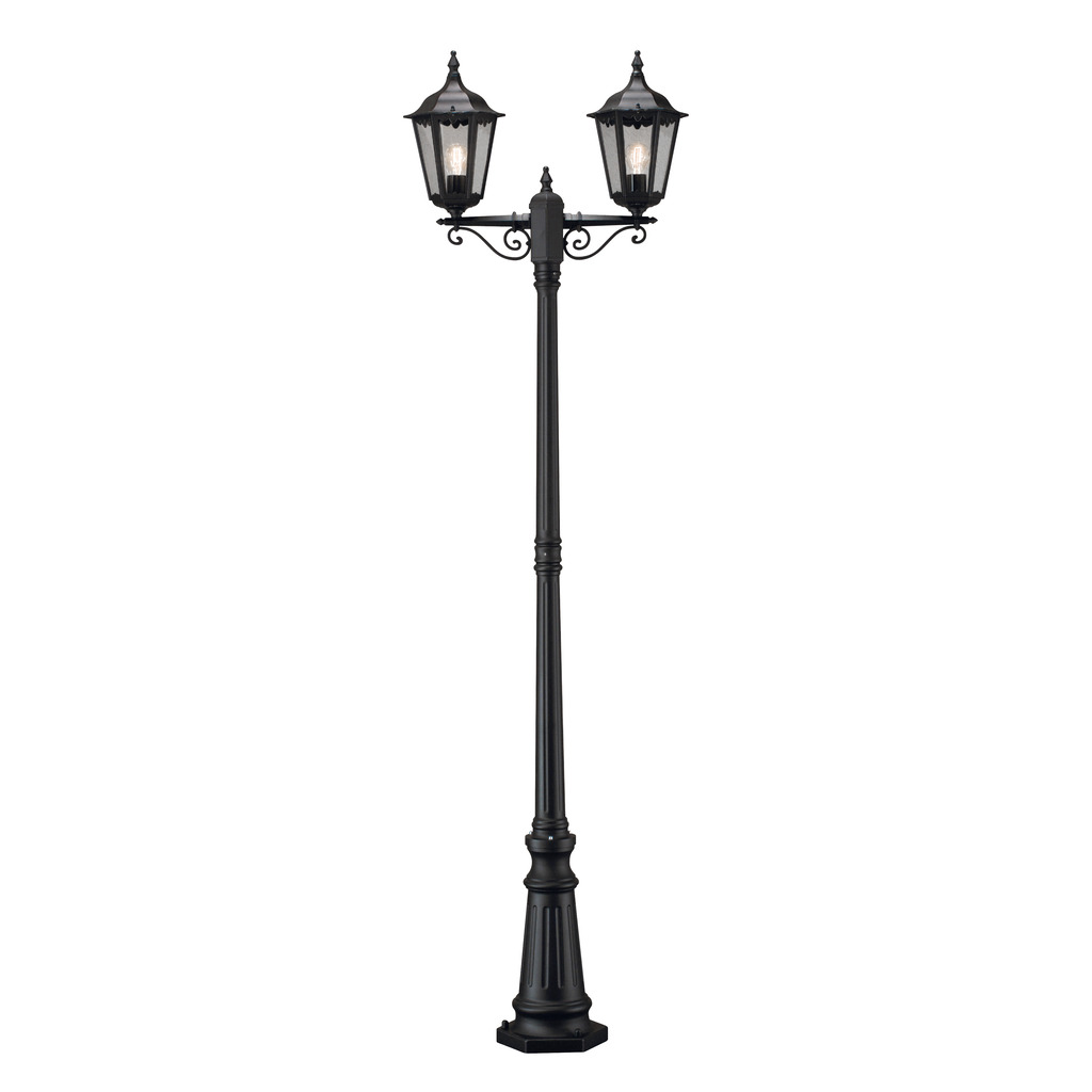 Firenze 220cm Noir lampadaire De Konstsmide - Le lampadaire &agrave; 2 bras Firenze est une lampe d'ext&eacute;rieur classique et &eacute;l&eacute;gante &agrave; deux bras.