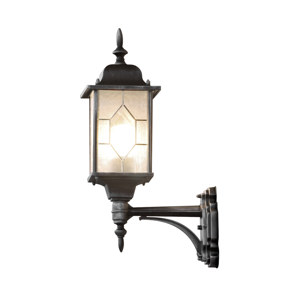 Milano Noir lampe d’extérieur De Konstsmide - Embellissez votre façade avec cette applique murale élégante et classique, parfaite pour créer une atmosphère accueillante et sophistiquée.
