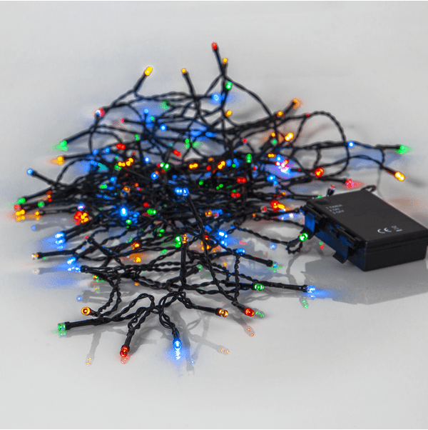 Guirlande Lumineuse Akku 10m Noir De Star Trading - Cette guirlande lumineuse d&eacute;corative, compos&eacute;e de 160 LED multicolores, cr&eacute;e une ambiance chaleureuse aussi bien &agrave; l'int&eacute;rieur qu'&agrave; l'ext&eacute;rieur.