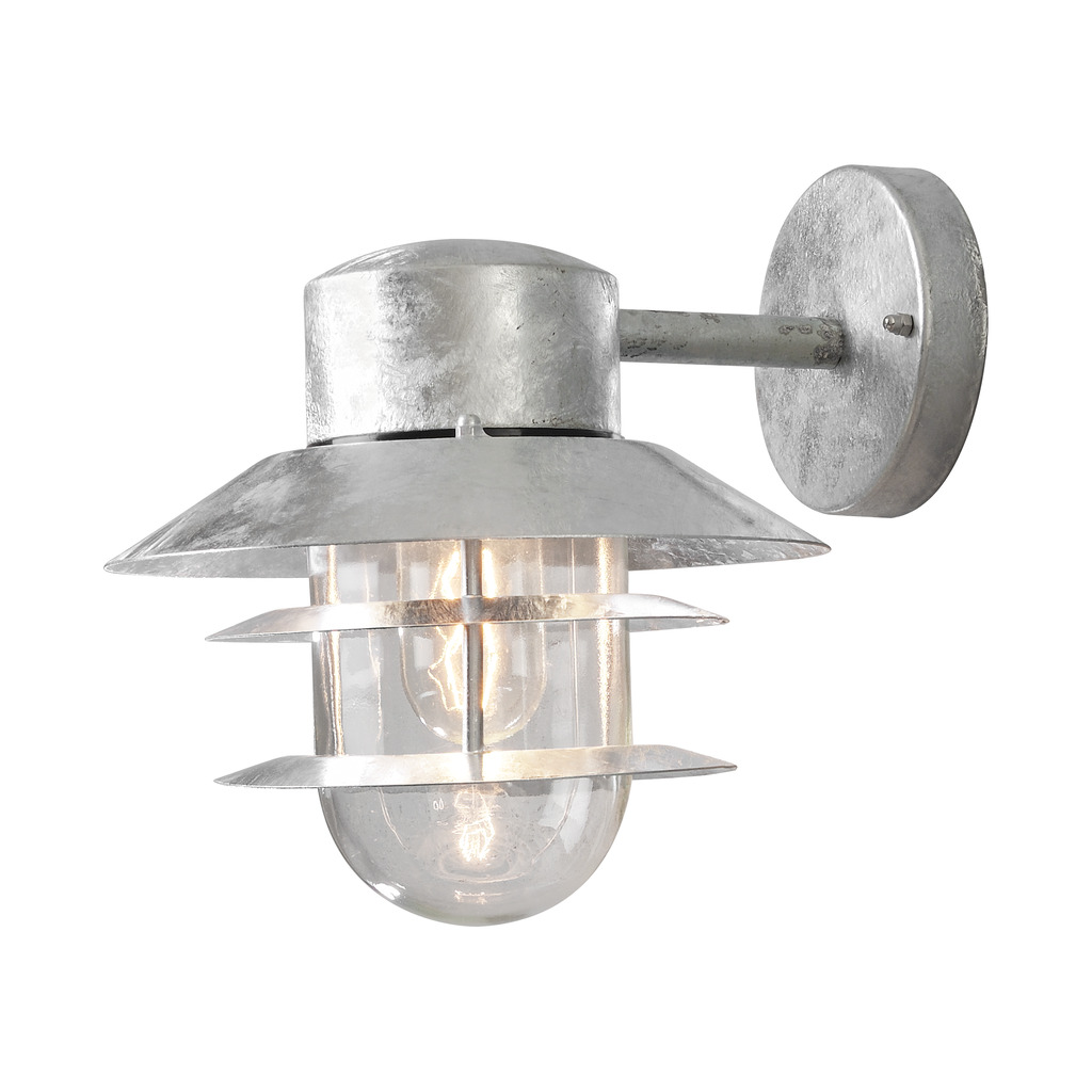 Modena Acier galvanisé lampe d’extérieur De Konstsmide - Avec son toit protecteur et son design &eacute;l&eacute;gant, il offre une lumi&egrave;re agr&eacute;able et dirig&eacute;e, id&eacute;ale pour cr&eacute;er une atmosph&egrave;re ext&eacute;rieure s&ucirc;re et accueillante.