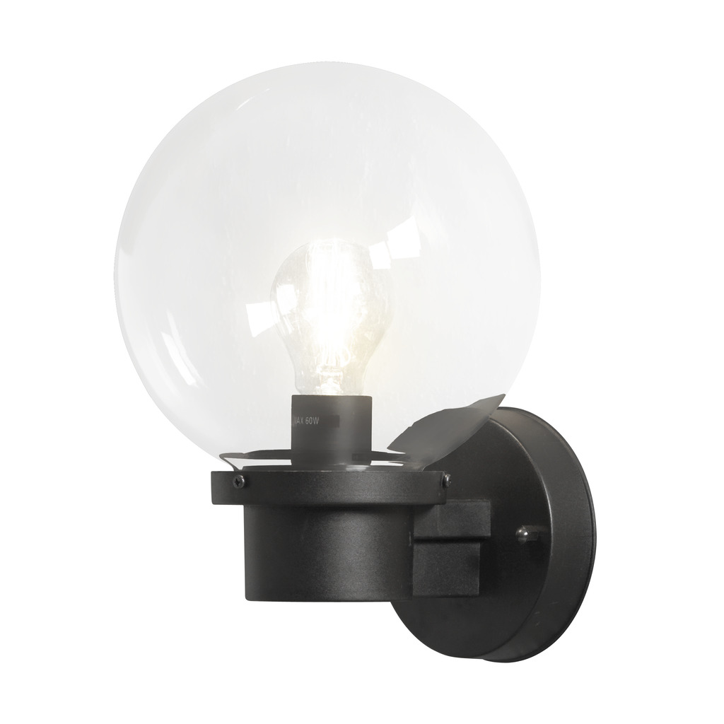 Nemi Noir lampe d’extérieur De Konstsmide - La lampe émet une lumière uniforme et agréable et est donc idéale pour les entrées, les patios et les allées.