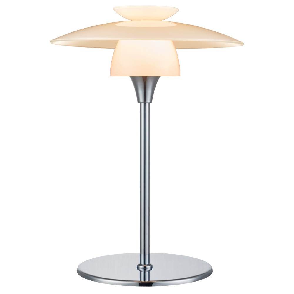 Scandinavia 30cm Opale lampe de table De Halo Design - Scandinavia est &agrave; la fois pratique et esth&eacute;tique &ndash; une lampe qui allie harmonieusement fonction et forme.