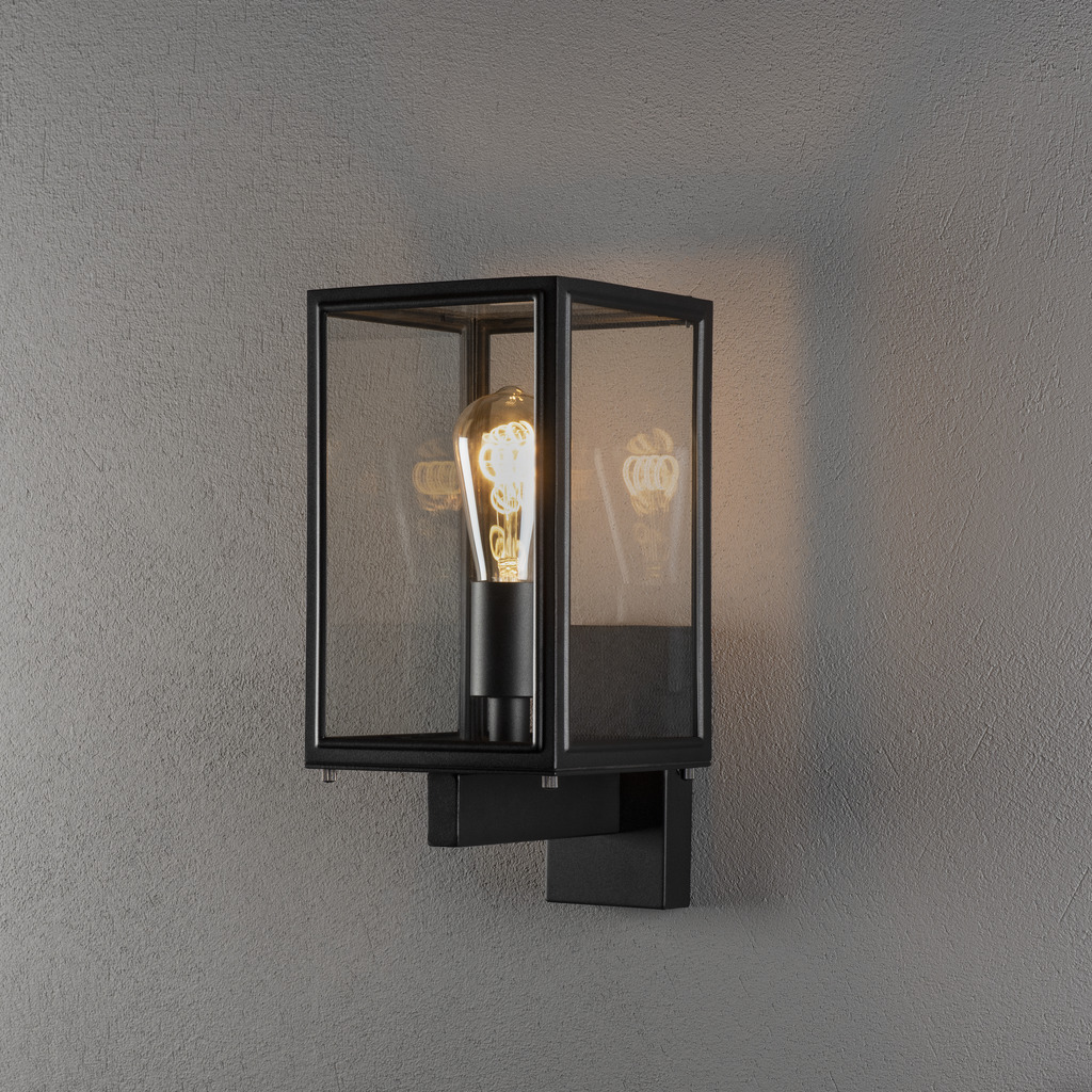 Carpi Noir lampe d’extérieur De Konstsmide - Il est fait de matériaux durables, peut résister à des conditions météorologiques difficiles et constitue une solution d'éclairage à la fois esthétique et fonctionnelle pour votre maison.
