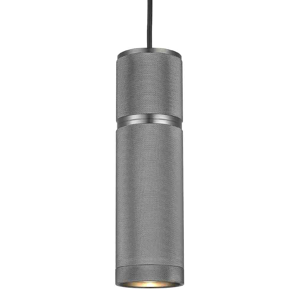 Halo Ø7 Gris foncé suspension De Halo Design - L'abat-jour cylindrique en métal gris foncé fournit une lumière dirigée et agréable, idéale pour la cuisine, la table à manger ou le couloir.