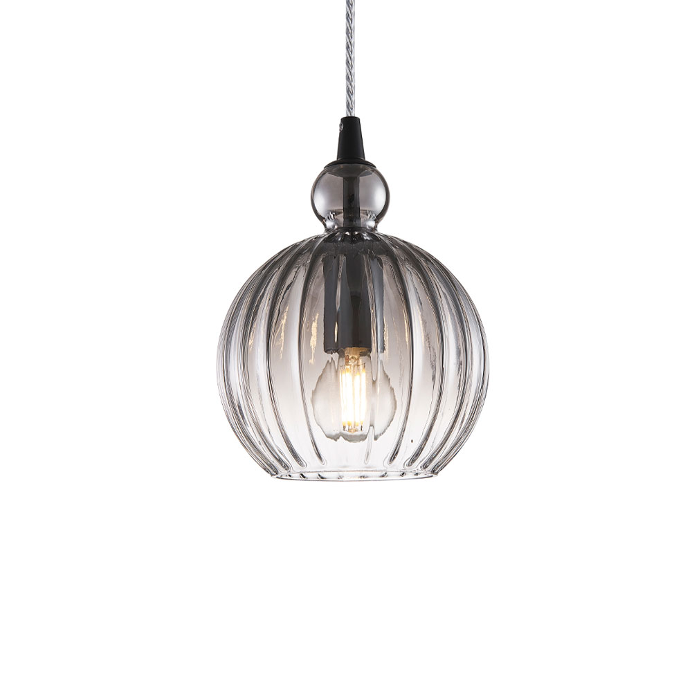 Ball Ball Ø15 Couleur fumée suspension De Halo Design - Ball Ball est une élégante suspension en verre fumé.