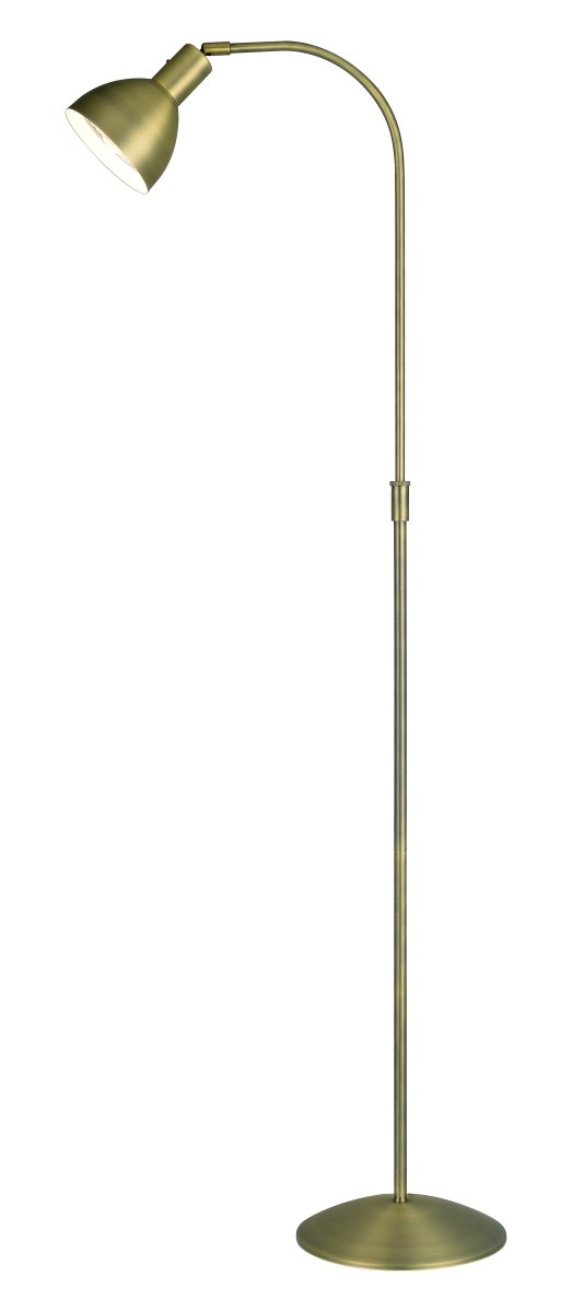 Angora Laiton lampadaire De Halo Design - L'abat-jour mobile le rend parfait comme lampe de lecture à côté du canapé ou dans le coin lecture.