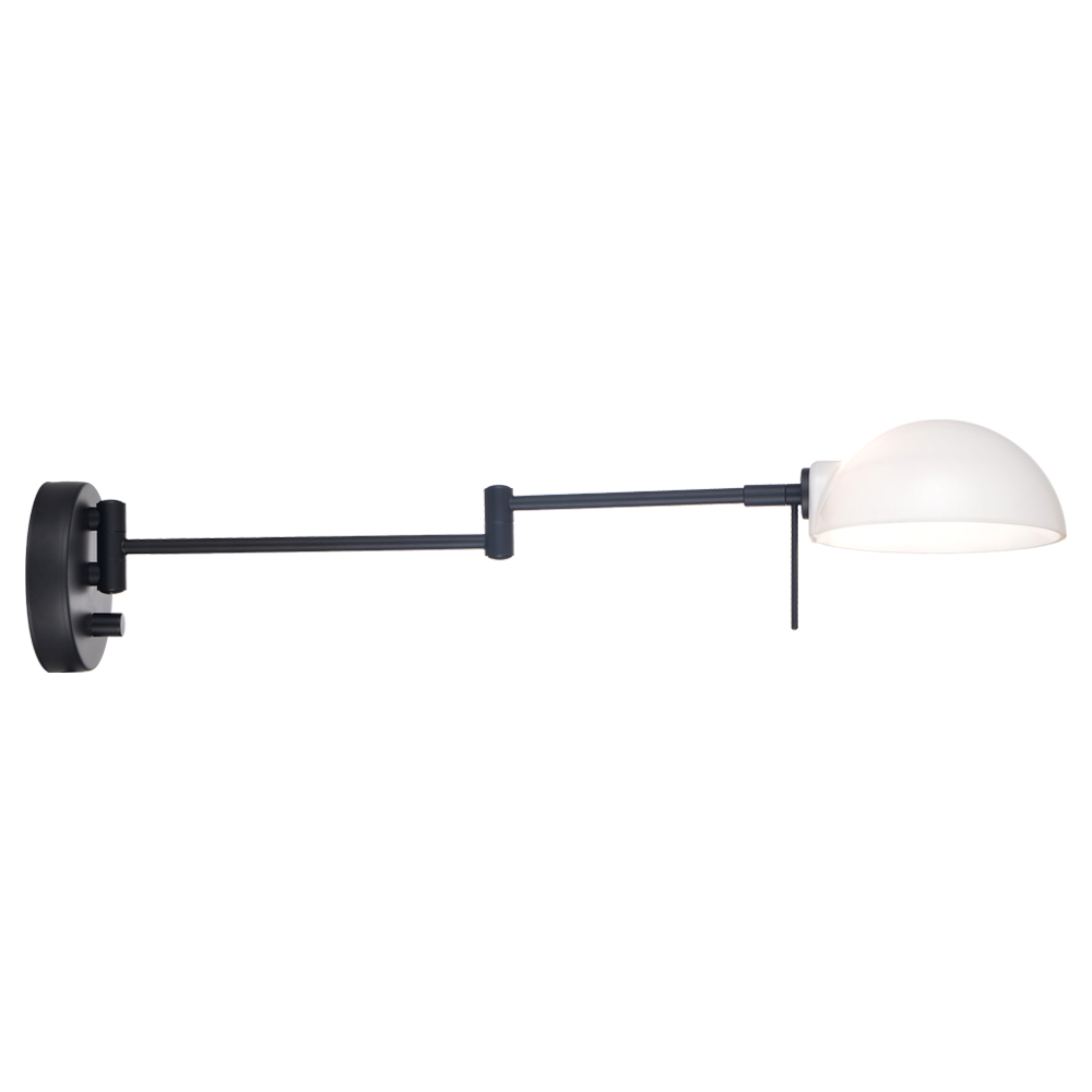 Kjøbenhavn 60cm Noir applique murale De Halo Design - Avec son bras mobile et sa direction lumineuse réglable, Kjøbenhavn offre à la fois flexibilité et éclairage confortable, idéal pour créer la bonne atmosphère dans votre maison.