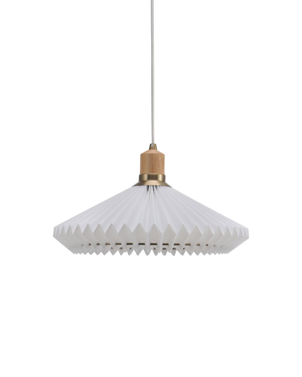 Paris Ø40 Blanc suspension De Halo Design - Le plafonnier Paris est un luminaire élégant et moderne qui allie matériaux naturels et nobles.