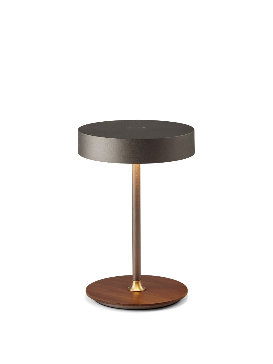 On The Move 20cm Gris foncé portable De Halo Design - Grâce à sa forme sphérique et à sa fonction magnétique, l'abat-jour peut être facilement tourné et incliné pour diriger la lumière.