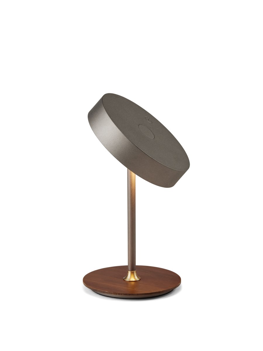 On The Move 20cm Gris foncé portable De Halo Design - Grâce à sa forme sphérique et à sa fonction magnétique, l'abat-jour peut être facilement tourné et incliné pour diriger la lumière.