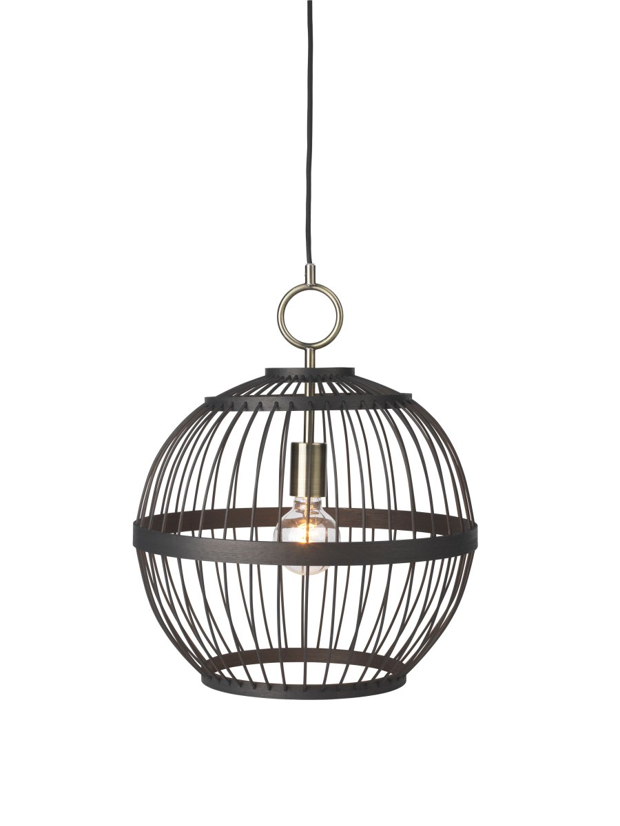  Stockholm Nordic Ø40 Noir suspension De Halo Design - Le plafonnier Stockholm est une solution d'éclairage élégante et unique qui combine des matériaux naturels avec un design moderne.