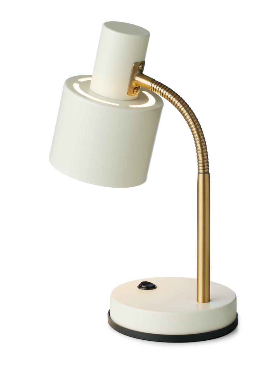 Vogue 30cm Crème lampe de bureau De Halo Design - Vogue est la lampe de table parfaite pour ceux qui apprécient le style et la fonctionnalité.