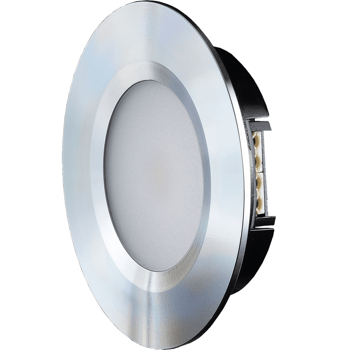 Q-36 Downlight 3000K Aluminium De Designlight - Avec un diam&egrave;tre de per&ccedil;age de 55 mm, une profondeur d'encastrement de 13 mm et un diam&egrave;tre de 70 mm, elle convient &agrave; la plupart des lampes similaires.