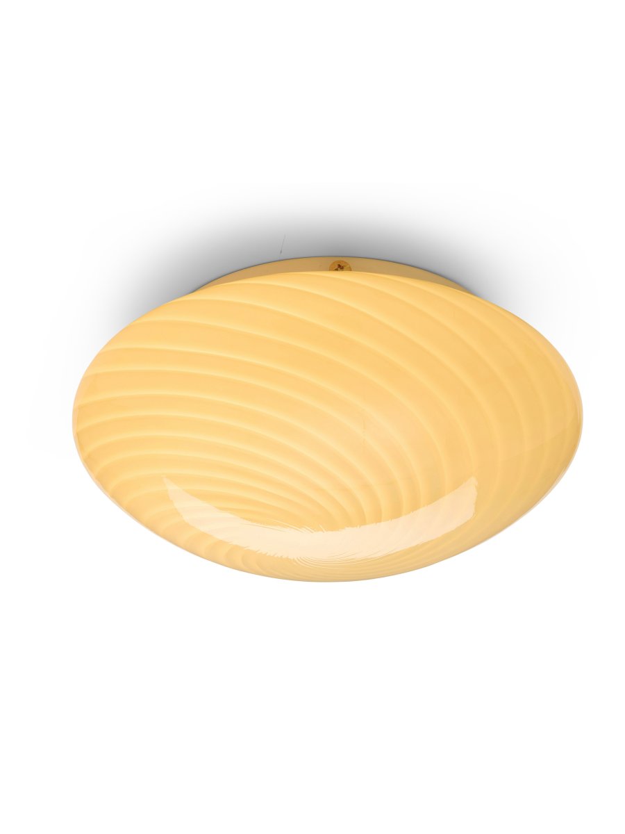 Candy Ø30 Blanc crémeux plafonnier De Halo Design - Candy est un plafonnier élégant qui allie un savoir-faire exceptionnel à un design moderne.