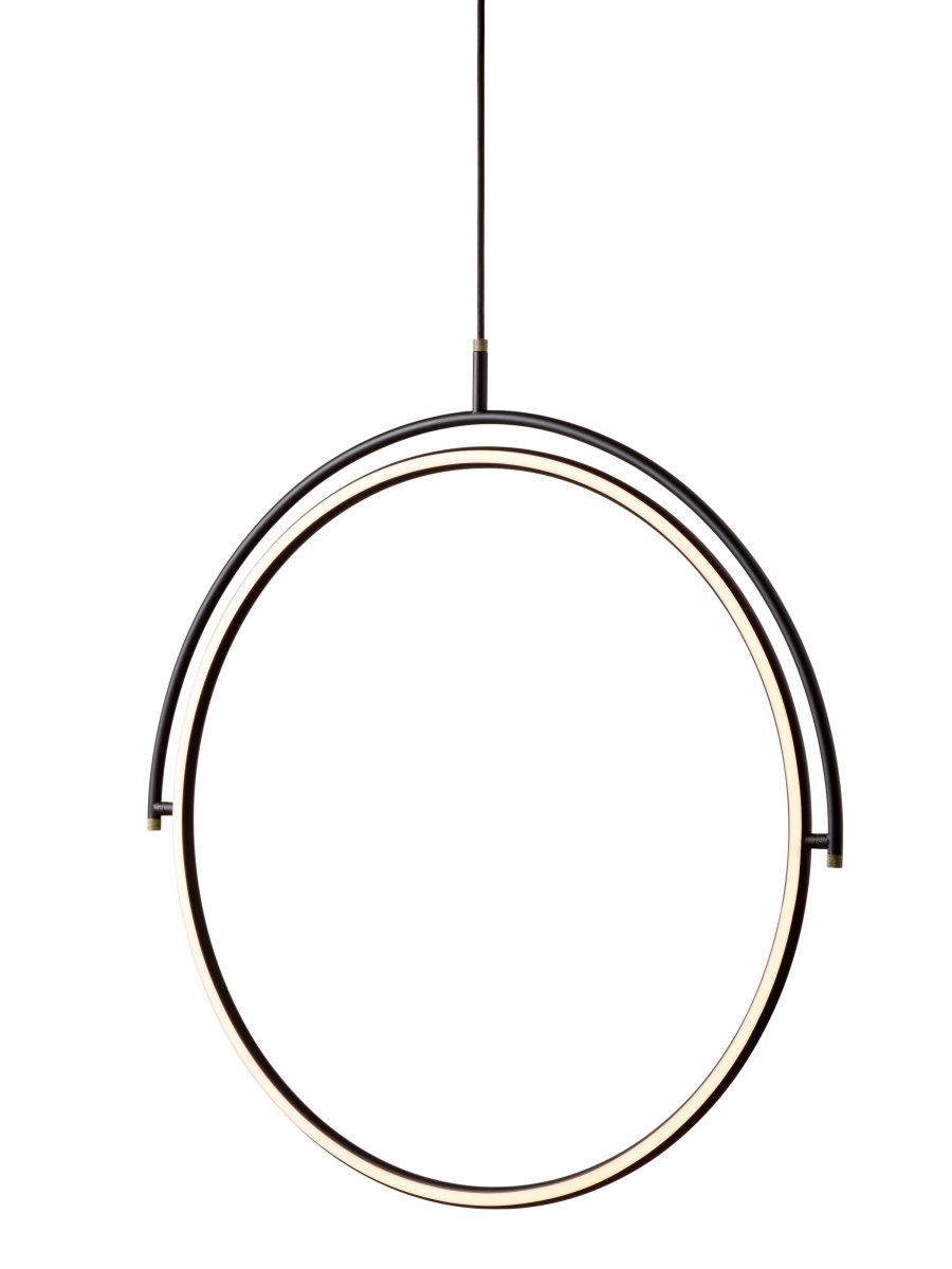 Tilt Ø60 Noir suspension De Halo Design - Grâce à son variateur intégré à 3 niveaux, la luminosité se règle aisément à l'aide d'un interrupteur mural standard – aucun variateur externe n'est nécessaire.
