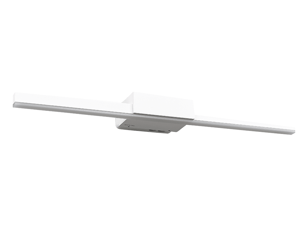 Aqua I 60cm Blanc lampe de salle de bain De Westal - Le panneau arrière comporte des entrées et des sorties commutables pour les câbles d'installation, avec la possibilité de connecter un câble externe.