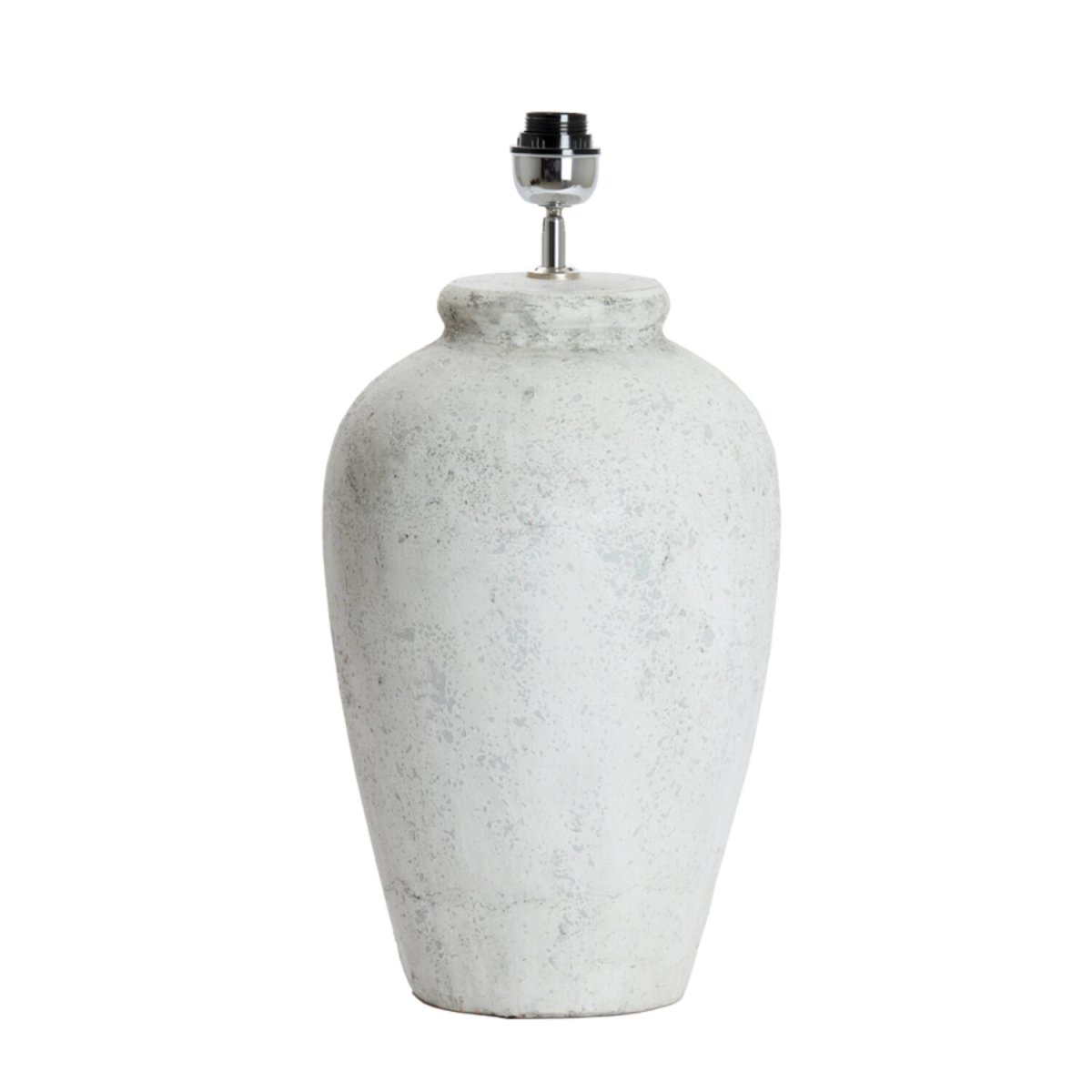 Vesevius 55cm Gris clair pied de lampe De Light & Living - Ce pied de lampe en céramique massif présente une belle finition gris clair et une forme légèrement arrondie, créant une allure harmonieuse et élégante.