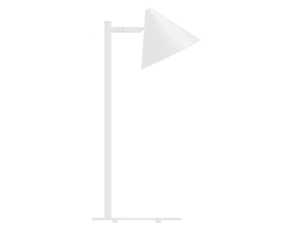 Tratt Micro 57cm Blanc lampe de table De Westal - Posez-la sur votre bureau, une table d'appoint, pr&egrave;s d'une fen&ecirc;tre ou utilisez-la comme lampe de lecture sur votre table de chevet.