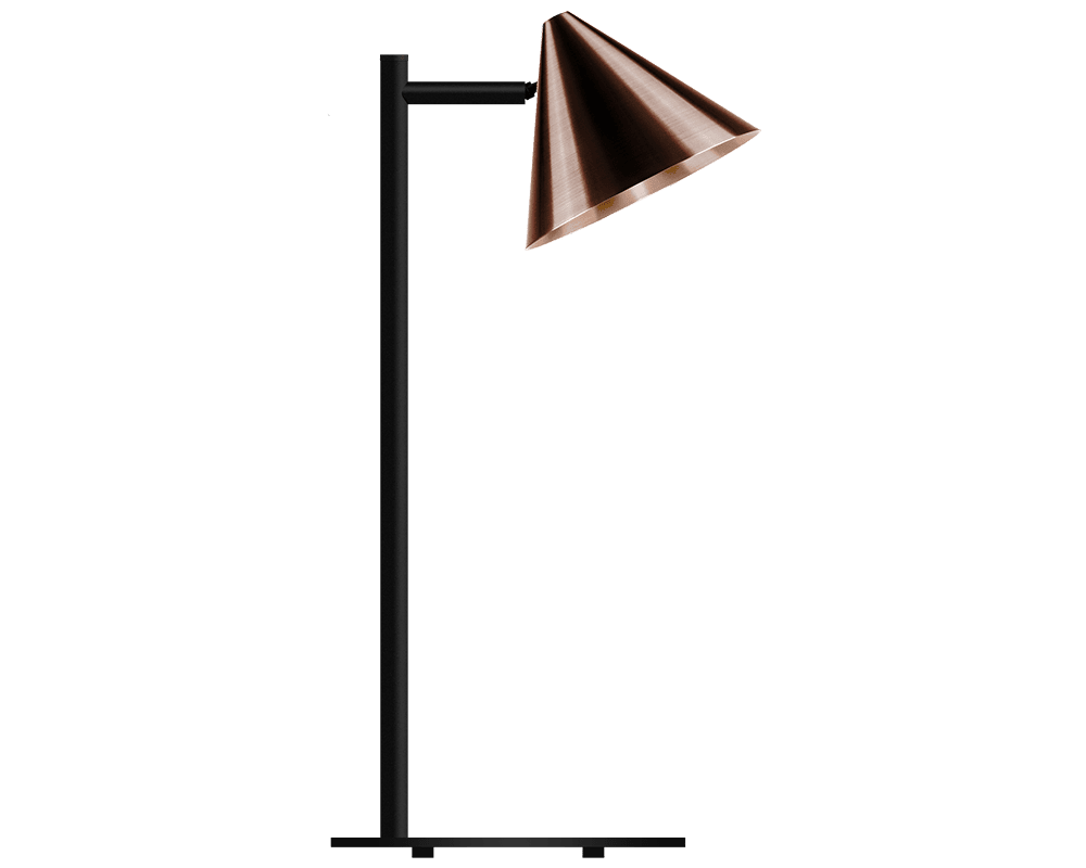 Tratt Micro 57cm cuivre oxydé foncé lampe de table De Westal - Posez-la sur votre bureau, une table d'appoint, pr&egrave;s d'une fen&ecirc;tre ou utilisez-la comme lampe de lecture sur votre table de chevet.