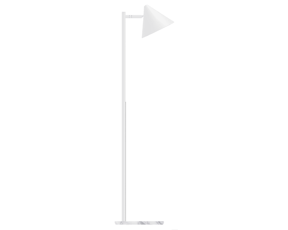 Tratt Micro Blanc/marbre lampadaire De Westal - Le lampadaire est fourni avec un c&acirc;ble de 2 m&egrave;tres, un variateur avec fonction m&eacute;moire et une prise secteur.