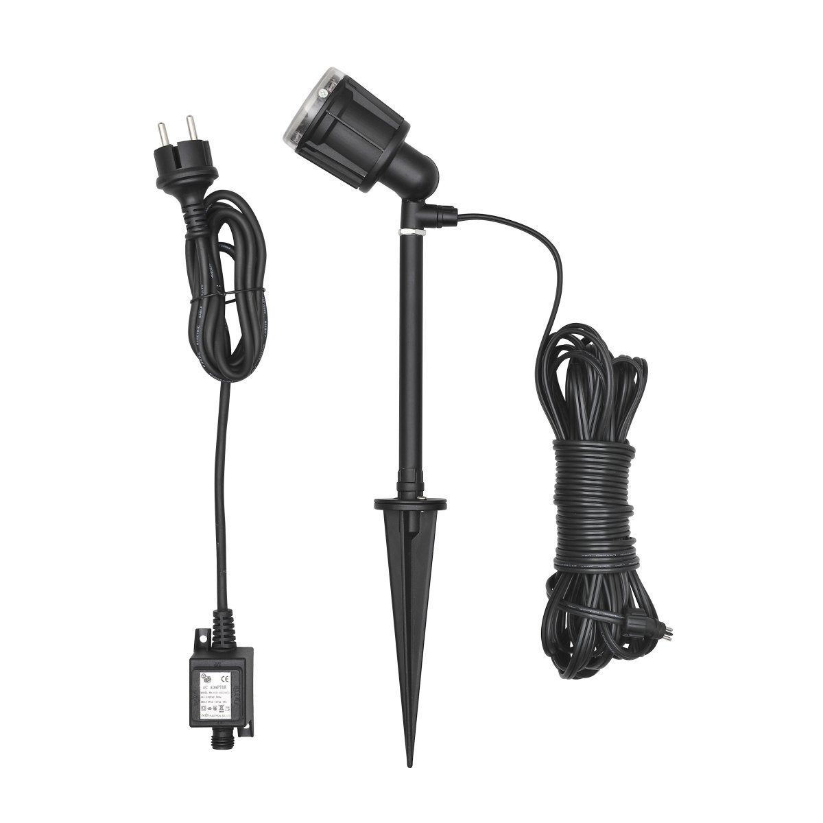 Amalfi Spotlight Noir De Konstsmide - La LED int&eacute;gr&eacute;e de 1 W produit une lumi&egrave;re blanche douce, id&eacute;ale pour un &eacute;clairage ext&eacute;rieur chaleureux et d&eacute;coratif.