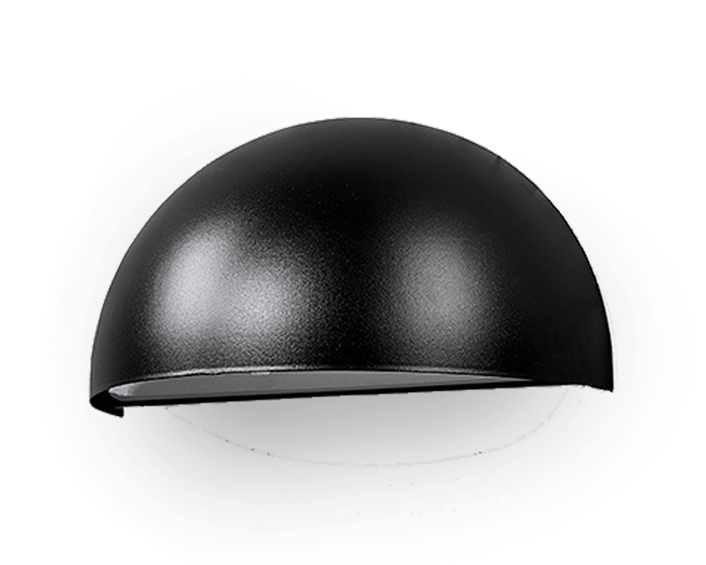 Uni Noir lampe d’extérieur De Westal - Le luminaire est fourni complet avec une unité LED installée en permanence, dimmable avec un variateur à coupure de phase.