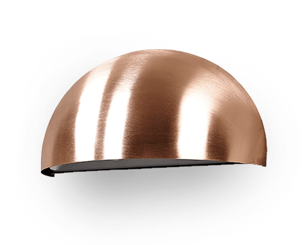 Uni Cuivre brut lampe d’extérieur De Westal - Le luminaire est fourni complet avec une unit&eacute; LED install&eacute;e en permanence, dimmable avec un variateur &agrave; coupure de phase.