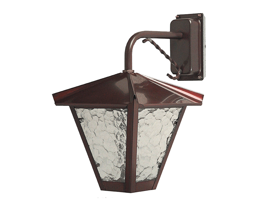 Gustav ned Cuivre oxydé lampe d’extérieur De Westal - Choisissez entre une lanterne orientée vers le haut ou vers le bas dans une finition peinte et résistante à la rouille ou en cuivre magnifiquement oxydé.
