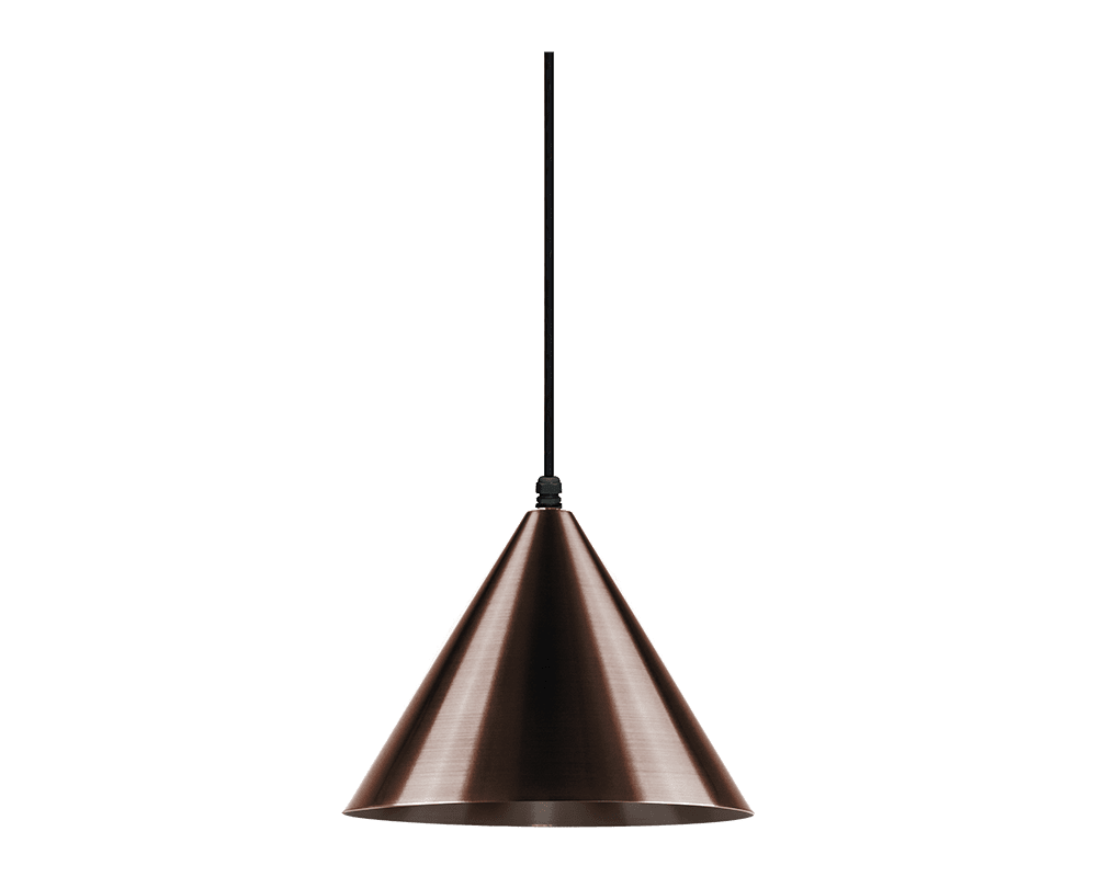 Tratt Ø25 IP44 cuivre oxydé foncé De Westal - Gr&acirc;ce &agrave; sa forme classique et &agrave; sa finition en cuivre exclusive, cette suspension est &agrave; la fois une source de lumi&egrave;re fonctionnelle et un &eacute;l&eacute;ment d&eacute;coratif qui se patinera magnifiquement avec le temps.