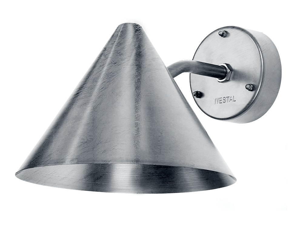  Tratt LED Galvanisé lampe d’extérieur De Westal - Disponible dans divers mat&eacute;riaux robustes adapt&eacute;s au climat nordique, cette applique convient &agrave; une utilisation int&eacute;rieure et ext&eacute;rieure, aussi bien dans les espaces publics que priv&eacute;s.