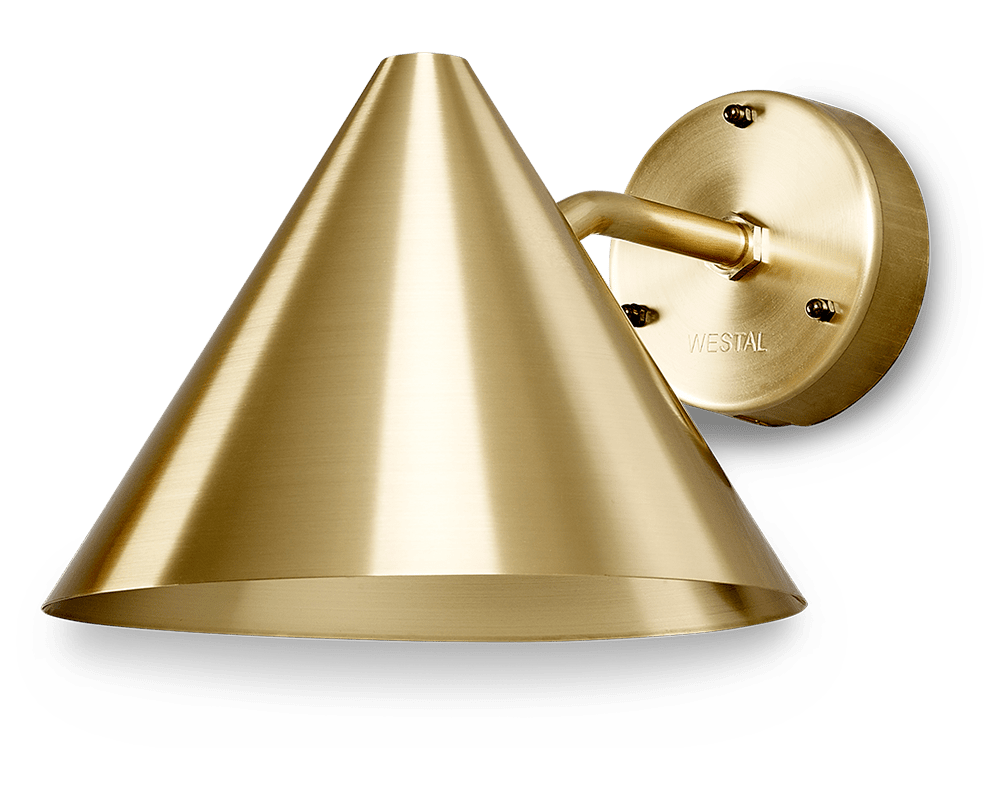  Tratt LED Laiton lampe d’extérieur De Westal - Disponible dans divers mat&eacute;riaux robustes adapt&eacute;s au climat nordique, elle convient &agrave; une utilisation int&eacute;rieure et ext&eacute;rieure, aussi bien dans les espaces publics que priv&eacute;s.