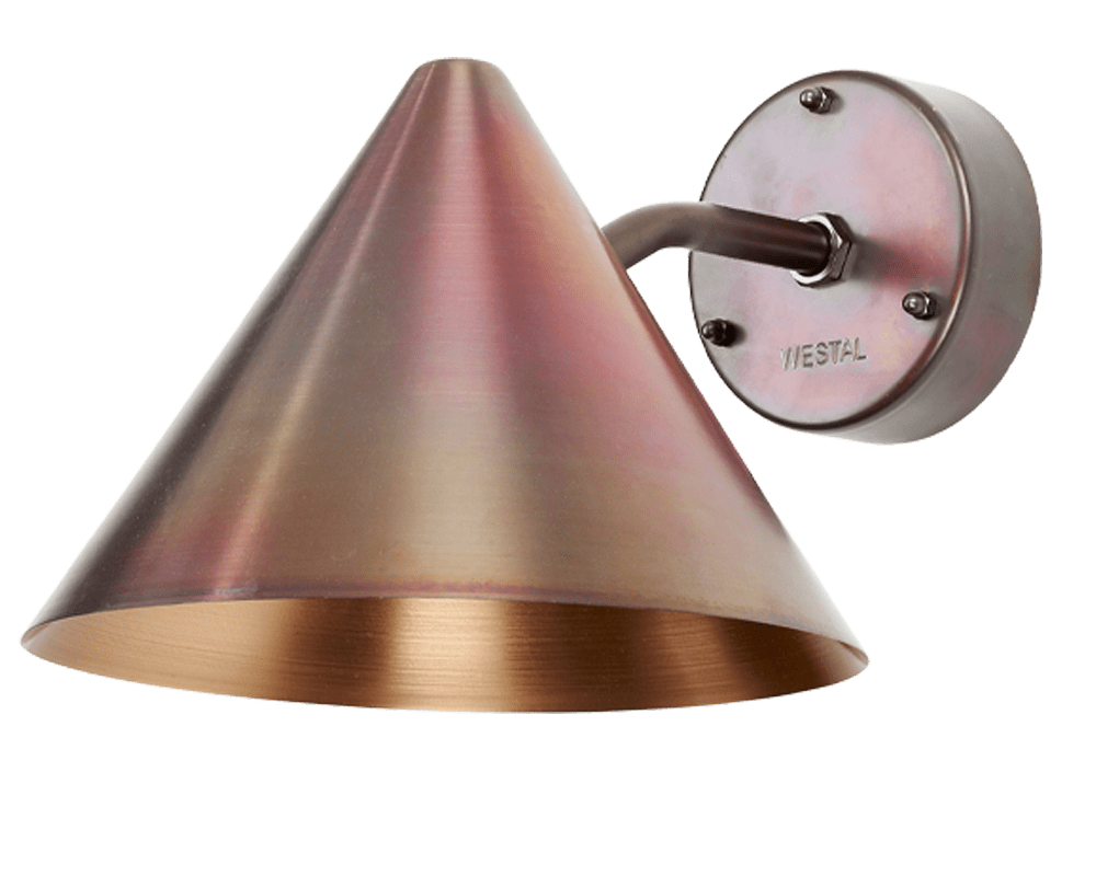 Tratt LED cuivre oxydé foncé lampe d’extérieur De Westal - Convient &agrave; une utilisation int&eacute;rieure et ext&eacute;rieure, dans les espaces publics et priv&eacute;s.
