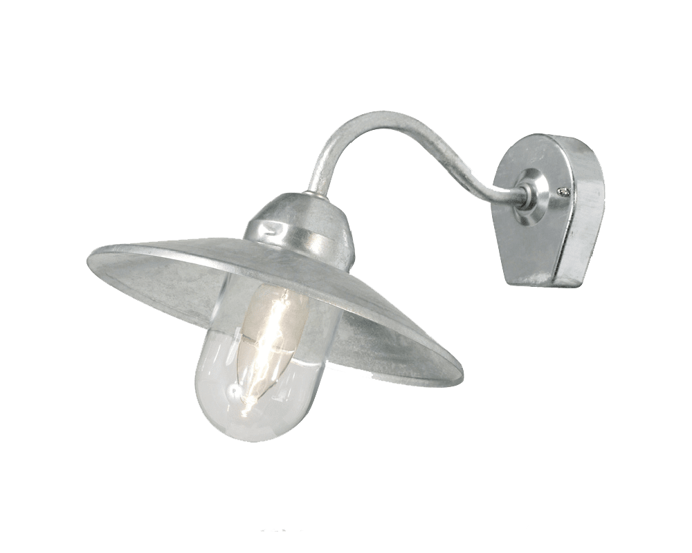Stall Acier galvanisé lampe d’extérieur De Westal - La partie arri&egrave;re dispose de deux entr&eacute;es et sorties et d'un bornier &agrave; connexion rapide.