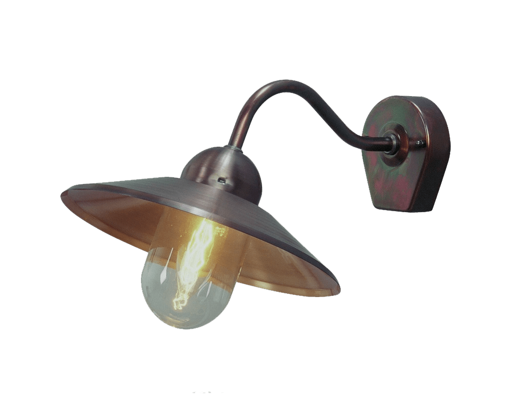 Stall Cuivre oxydé lampe d’extérieur De Westal - La partie arrière dispose de deux entrées et sorties et d'un bornier à connexion rapide.