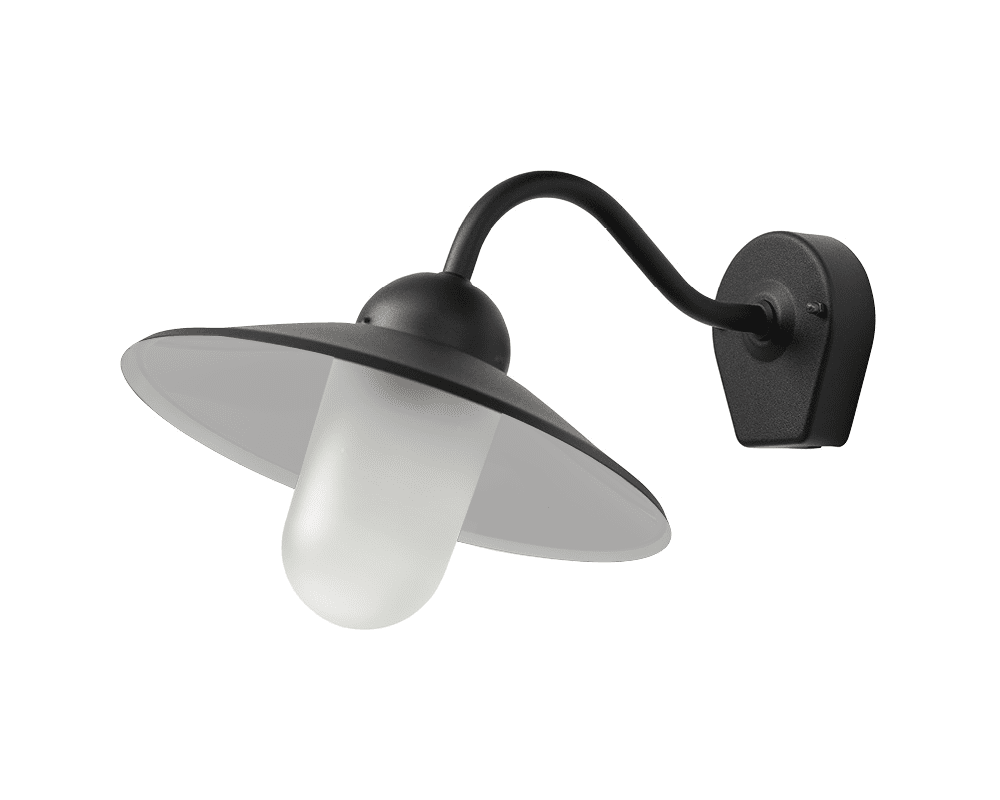 Stall Noir lampe d’extérieur De Westal - La partie arrière dispose de deux entrées et sorties et d'un bornier à connexion rapide.