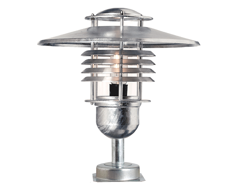 Arnäs I 38cm Acier galvanisé De Westal - La lampe est équipée d'une douille E27.