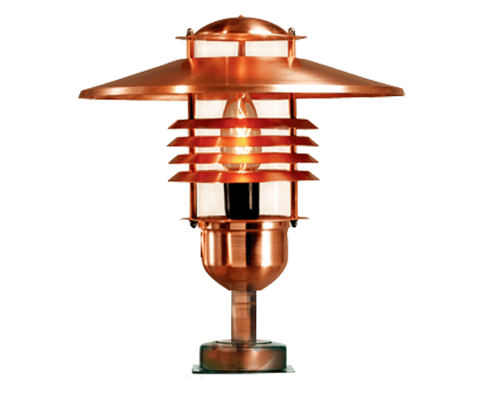 Arnäs I 38cm Cuivre brut De Westal - La lampe est équipée d'une douille E27.