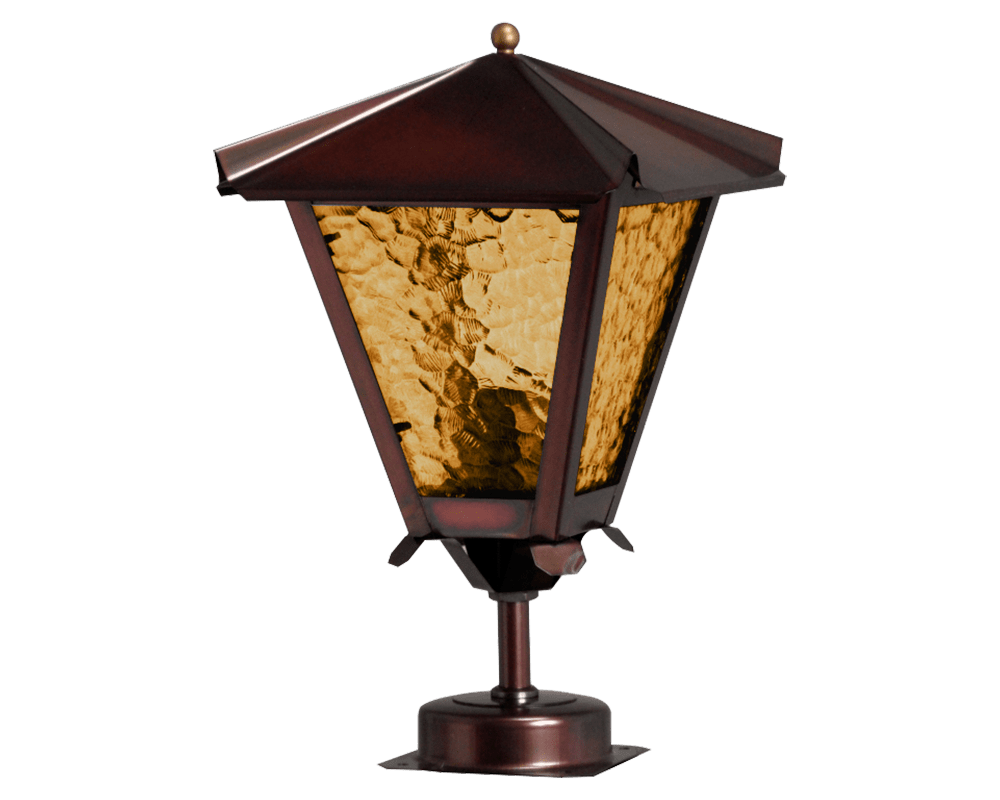 Gustav 36cm Cuivre oxydé De Westal - Choisissez entre une lanterne orientée vers le haut ou vers le bas dans une finition peinte et résistante à la rouille ou en cuivre magnifiquement oxydé.