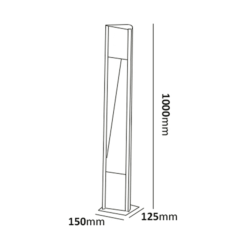 Trius 100cm Brun rouille bornes De Westal - En accessoires, il existe des marqueurs pour l'encastrement dans le béton ainsi qu'un adaptateur de fondation pour l'installation dans des fondations de 108 mm.