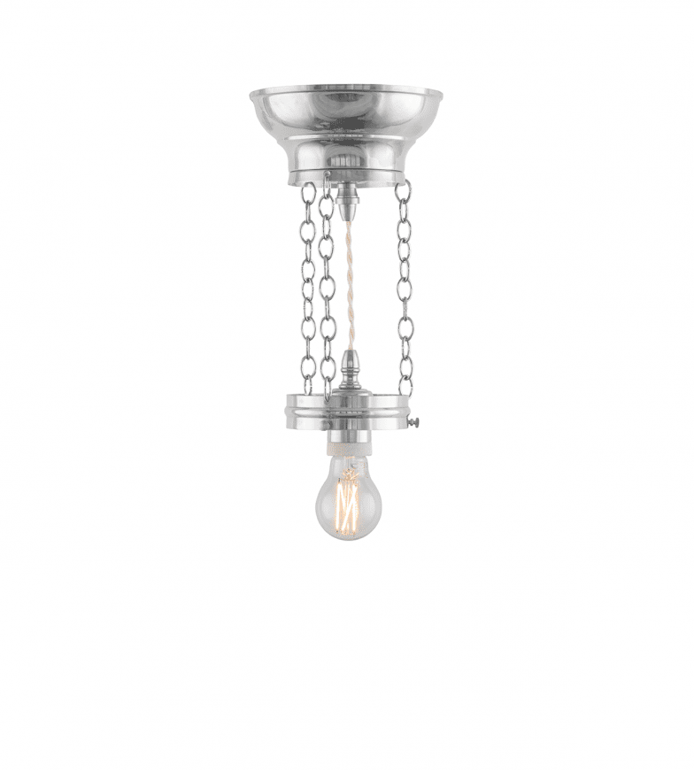 Heidenstam Pendant 100 Nickel De Karlskrona lampfabrik - La suspension fournit de la lumière vers le bas et vers le haut en direction du plafond et est donc souvent préférée pour un montage au plafond, en particulier lorsque la hauteur du plafond est supérieure à trois mètres.