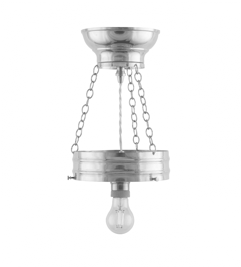 Heidenstam Pendant 200 Nickel De Karlskrona lampfabrik - Le luminaire suspendu fournit de la lumière vers le bas et vers le haut en direction du plafond et est donc souvent préféré pour le montage au plafond, en particulier pour les hauteurs de plafond de plus de trois mètres.