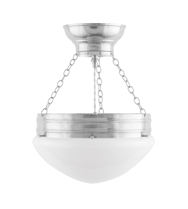 Heidenstam Pendant 300 Nickel De Karlskrona lampfabrik - Le luminaire suspendu fournit de la lumière vers le bas et vers le haut en direction du plafond et est donc souvent préféré pour le montage au plafond, en particulier pour les hauteurs de plafond de plus de trois mètres.