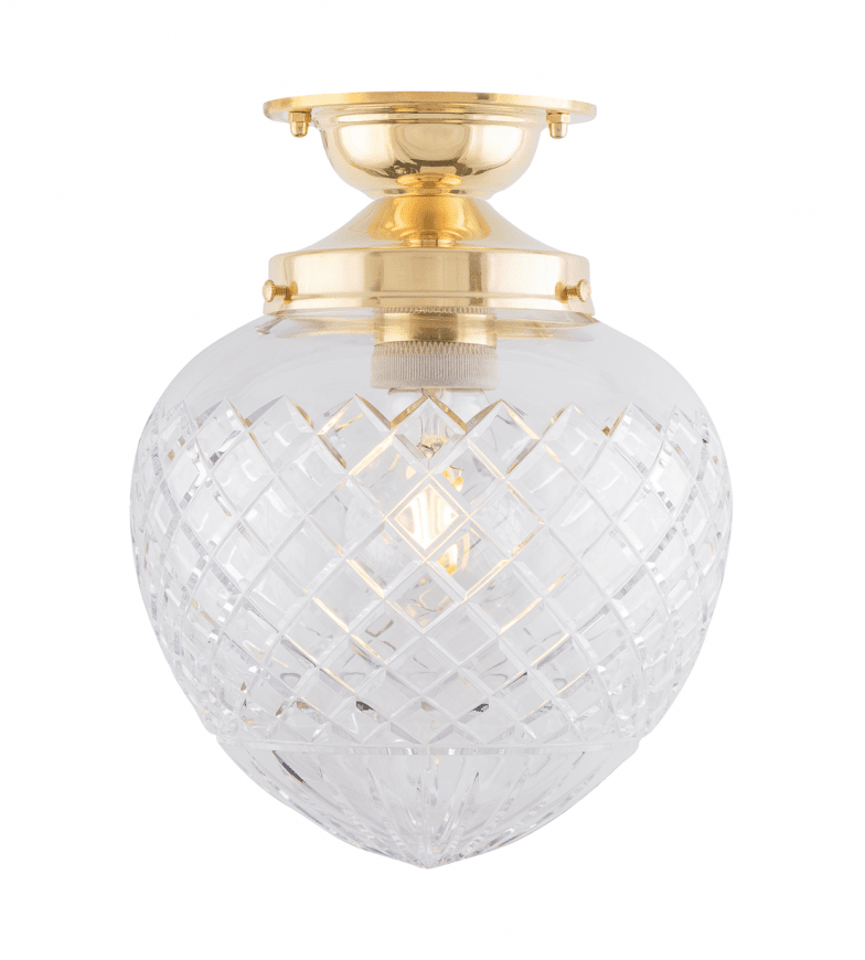 Lundkvist 100 IP24 Laiton De Karlskrona lampfabrik - &Ouml;nskar man g&aring; in med kuloledning fr&aring;n sidan av armaturen kompletteras med en distansplatta.