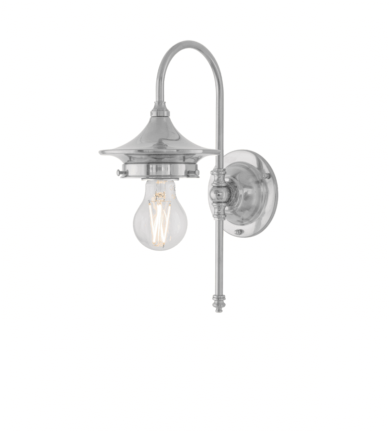 Fryxell IP21 Nickel De Karlskrona lampfabrik - F&ouml;r att g&aring; in med kuloledning kompletteras med en distansplatta.