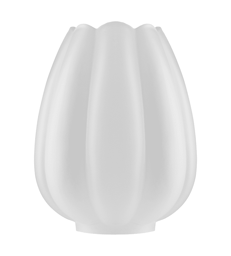 Tulip Glass Shade 85 Blanc mat De Karlskrona lampfabrik - Les formes avec des surfaces à motifs sont nettement plus coûteuses à concevoir et à fabriquer que les abat-jour à symétrie de rotation conventionnels.