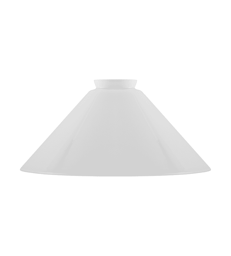 Tall Schoolhouse Glass Shade 60/250 Blanc De Karlskrona lampfabrik - Une « entreprise de cordonnerie » classique dont la forme est restée inchangée depuis l'avènement des premières suspensions électrifiées avec câbles.