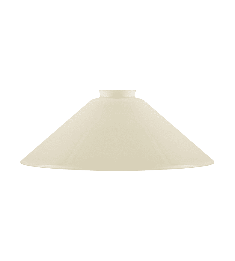 Schoolhouse Glass Shade 60/300 Blanc cassé De Karlskrona lampfabrik - 