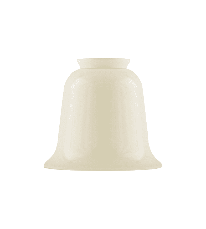 Bell-Shaped Glass Shade 60/130 Blanc cassé De Karlskrona lampfabrik - 