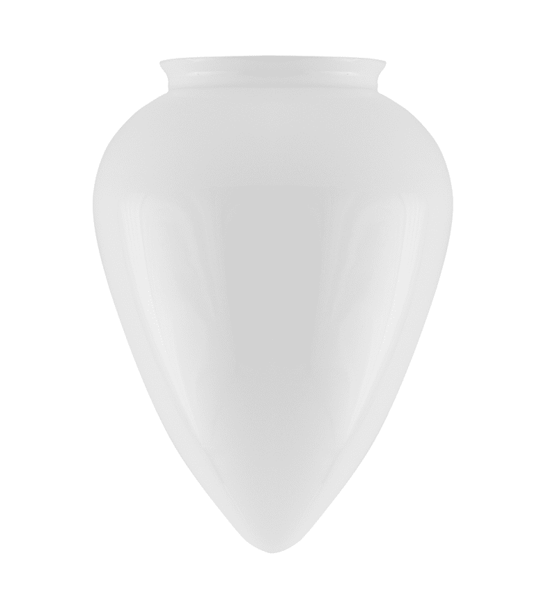 Teardrop Glass Shade 80/120 Blanc De Karlskrona lampfabrik - Les d&ocirc;mes blancs ferm&eacute;s ne sont devenus courants que dans les ann&eacute;es 1920 &ndash; avant cela, il s'agissait de verre clair d&eacute;poli ou d&eacute;poli, qui n'&eacute;tait pas destin&eacute; &agrave; att&eacute;nuer la lumi&egrave;re de la lampe &agrave; incandescence dans la m&ecirc;me mesure.